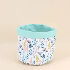 Set de 2 paniers imprimés fleuris réversibles