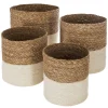 Set de 4 paniers jute - blanc - Beige- Atmosphera