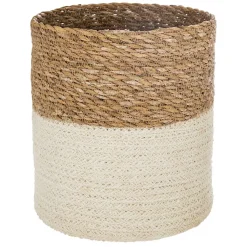 Set de 4 paniers jute - blanc - Beige- Atmosphera