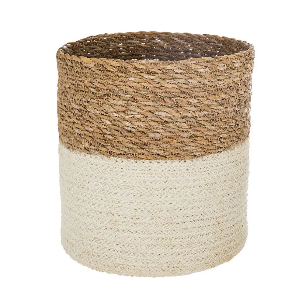 Set de 4 paniers jute - blanc - Beige- Atmosphera