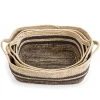 Set de 3 paniers Luar fibre naturelle et papier, marron/beige