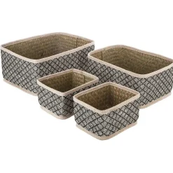 Set de 4 paniers "Nomade" - roseau - Atmosphera