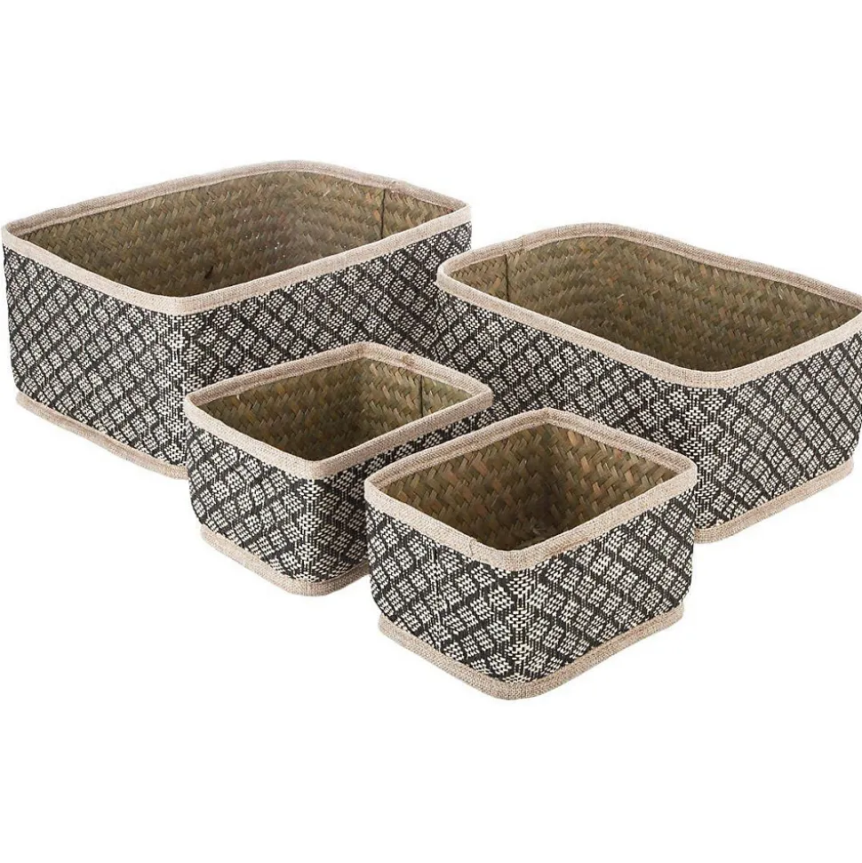 Set de 4 paniers "Nomade" - roseau - Atmosphera