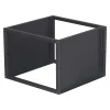 Set de 4 étagères murales Nostened acier 28 x 28 x 20 cm noir en.casa