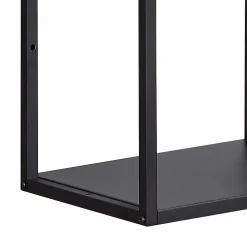 Set de 4 étagères murales Nostened acier 28 x 28 x 20 cm noir en.casa