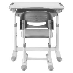 Set de bureau et chaise pour enfant Sala gris blanc en.casa