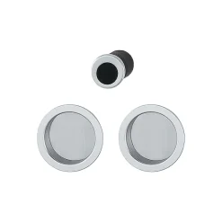 Set pour porte coulissante F94 chromé satiné aveugle - HOPPE - 3947849