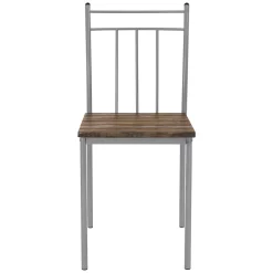 Set table de salle à manger avec 4 chaises 110 cm marron/bois flotté MDF/acier