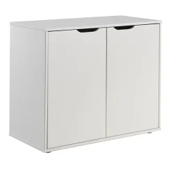 SLEEPY - Rangement 2 Portes Blanc Compatible Lits Mezzanine ou Mi-Haut