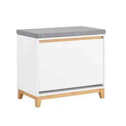 SoBuy Banc de Rangement à Chaussures avec Abattant Réglable et Coussin, 115kg