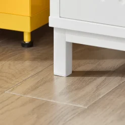 SoBuy Banc d'Entrée avec 2 Coussins, 2 Portes et Tiroir - Blanc - 100x35x42cm - FSR172-W