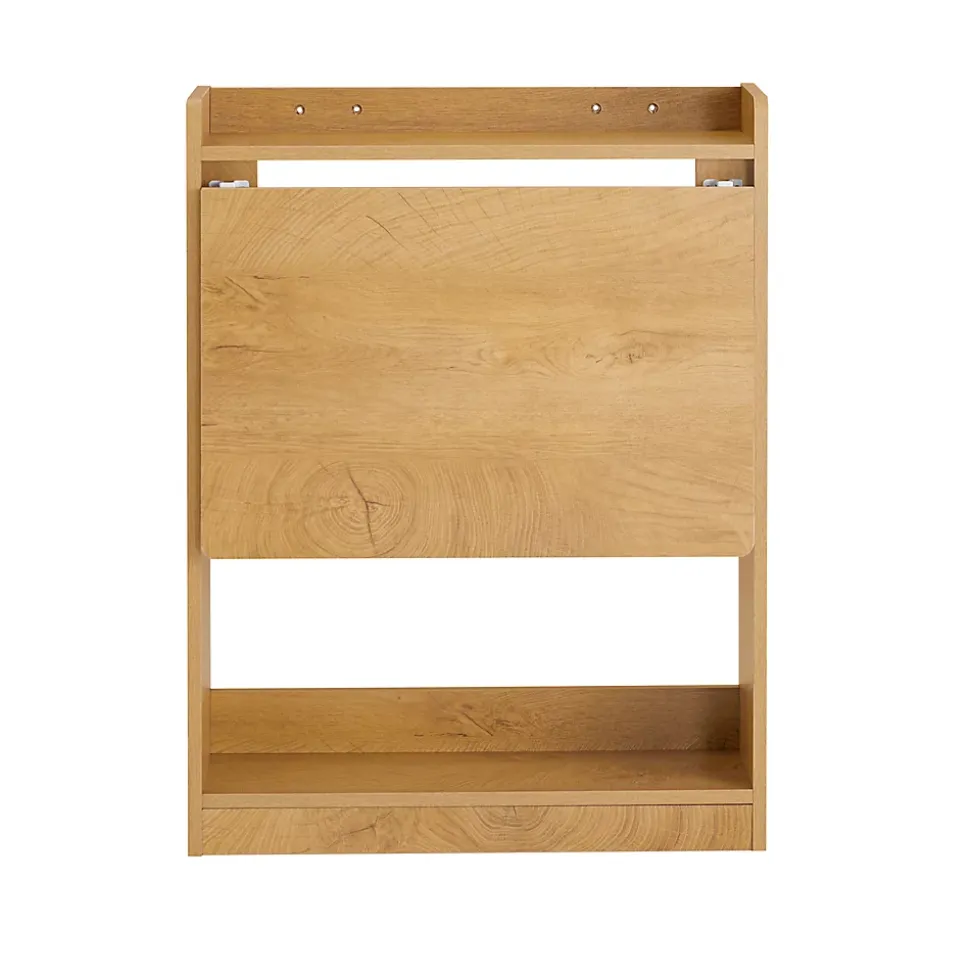 SoBuy Bureau Gaming Pliable avec Rangement, Table Multifonctionnelle Rabattable en Bois Naturel