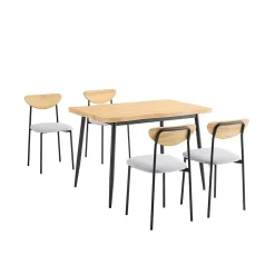 SoBuy Ensemble Table à Manger 5 Pièces avec Chaises pour Petits Espaces
