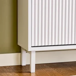 SoBuy FSR177-H-W Meuble à Chaussures 3 Portes Abattantes Blanc Armoire de Rangement Pratique pour Hall d'Entrée