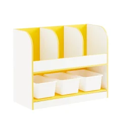 SoBuy Meuble de Rangement Enfant Organisateur de Jouets et Livres Bibliothèque