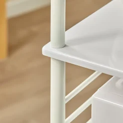 SoBuy Meuble de Rangement Roulant pour Cuisine, Chariot de Service et Desserte pour Micro-ondes en Bois FRG12-W
