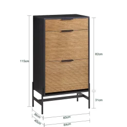 SoBuy Meuble d'Entrée avec Tiroirs et Abattants pour Rangement de Chaussures, Blanc