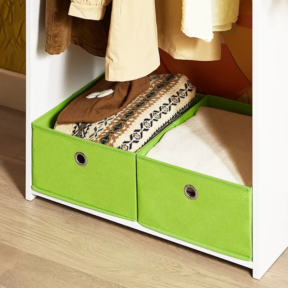 SoBuy Porte-Vêtements Enfant Penderie Garde-Robe Étagère pour Chambre 60x35x110 cm KMB109-W