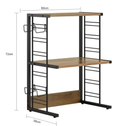 SoBuy Support pour Micro-Ondes à Double Étagère en Fer avec Charge Max 40 kg KCR08-PF