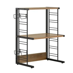 SoBuy Support pour Micro-Ondes à Double Étagère en Fer avec Charge Max 40 kg KCR08-PF