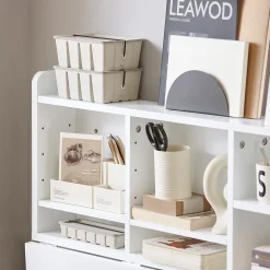 SoBuy Table Murale Rabattable avec Armoire Intégrée, Blanche