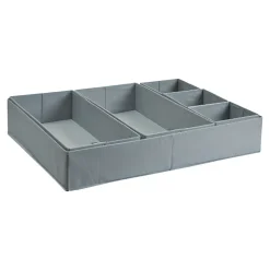 Séparateur de tiroir Pratik gris 65,5 cm, 6 pièces