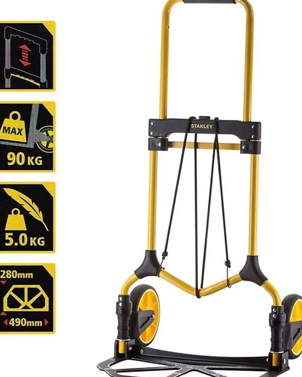 STANLEY 176580 - Diable Pliant léger et compact - Charge Max 70 kg - Jaune et Noir