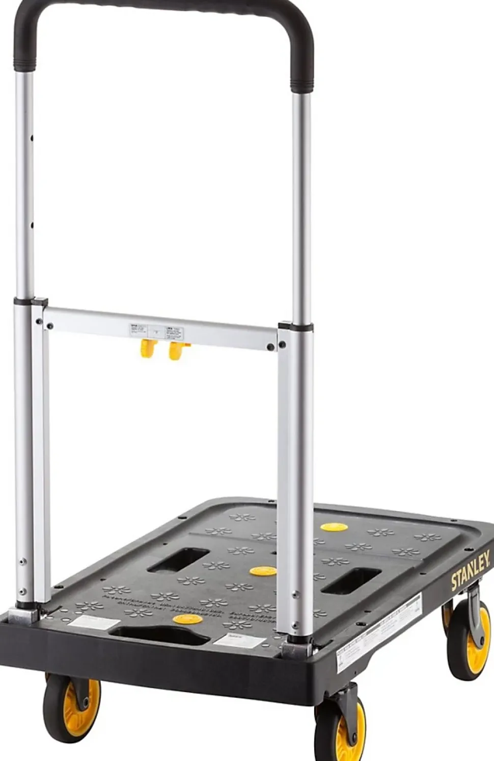 Stanley Opvouwbare Plate-forme PC517 - Max. 120KG - Aluminium - 68 x 41 x 92 CM - Plate-forme antidérapante - Zwart/Geel