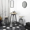 STARK - Ensemble Table Mange-Debout et 2 Tabourets Réglables