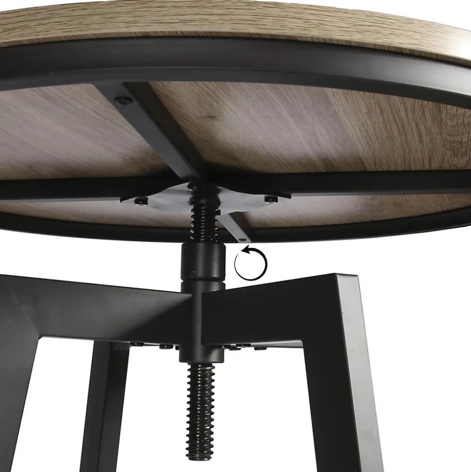 STARK - Ensemble Table Mange-Debout et 2 Tabourets Réglables