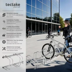 Support à bicyclette Pour les largeurs de pneu de 35 à 60 mm en Acier inoxydable