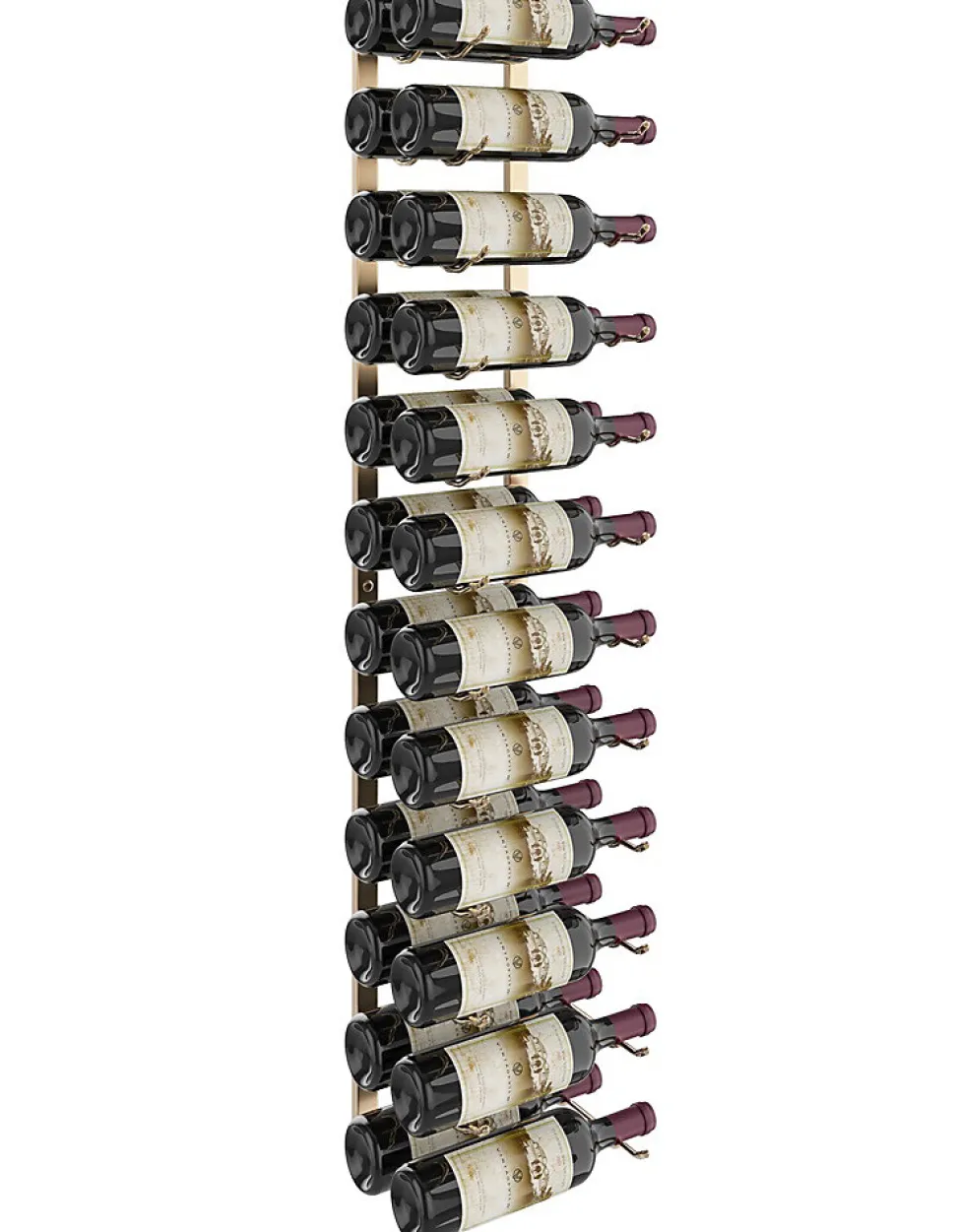 Support à bouteilles Série W4 pour 24 bouteilles, métal doré