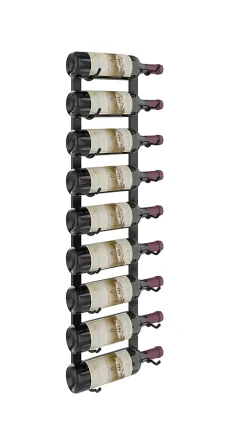 Support à bouteilles Série W3 pour 9 bouteilles, métal noir