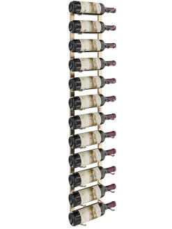Support à bouteilles Série W4 pour 12 bouteilles, métal doré