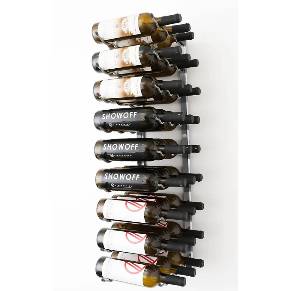 Support à bouteilles Série W3 pour 27 bouteilles, métal nickel brossé