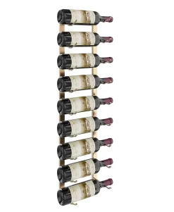 Support à bouteilles Série W3 pour 9 bouteilles, métal doré