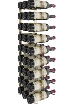 Support à bouteilles Série W3 pour 27 bouteilles, métal doré