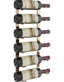Support à bouteilles Série W2 pour 6 bouteilles, métal doré