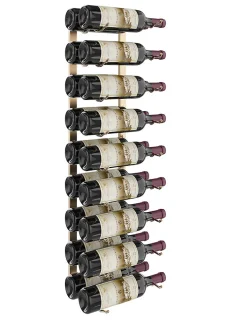 Support à bouteilles Série W3 pour 18 bouteilles, métal doré