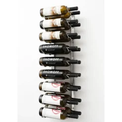 Support à bouteilles Série W3 pour 18 bouteilles, métal nickel brossé