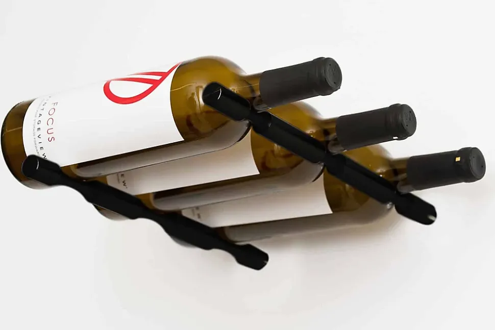 Support à bouteilles Vino Pins tiges pour 3 Bouteilles Aluminium usiné