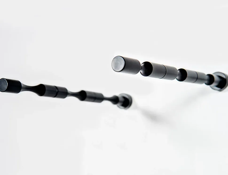 Support à bouteilles Vino Pins tiges pour 3 bouteilles noir avec collet