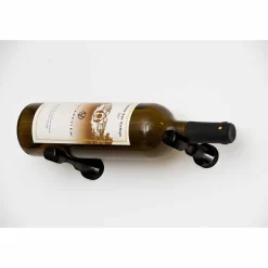 Support à bouteilles Vino Pins tiges pour 1 bouteille Noir avec collet