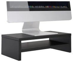 Support d'écran d'ordinateur DISPLAY, en mélaminé noir mat