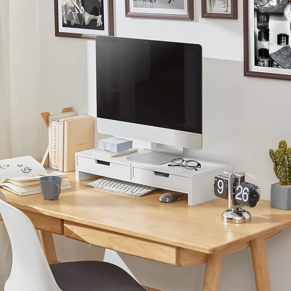 Support de Moniteur écran Ergonomique pour Ordinateur Portable, écran TV, BBF04-W, SoBuy