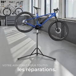 Support de réparation en acier enduit de poudre pour vélo pliable jusqu'à 50 kg hauteur réglable TECTAKE