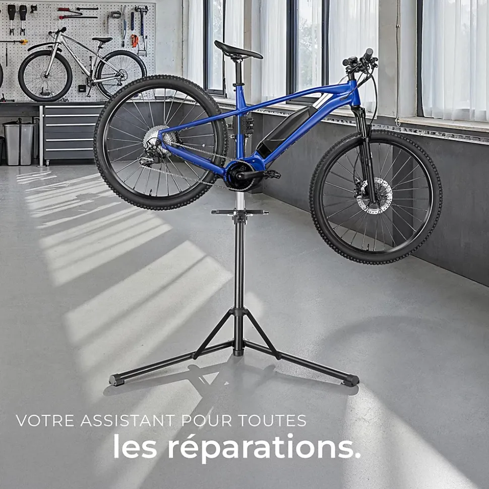 Support de réparation en acier enduit de poudre pour vélo pliable jusqu'à 50 kg hauteur réglable TECTAKE