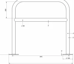 Support de vélos tubulaire avec barre transversale a visser