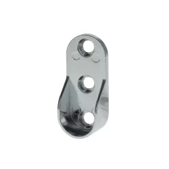Support Entre-murs pour Barre de penderie Ovale en Acier Chromé Diam.30x15mm - Boulet