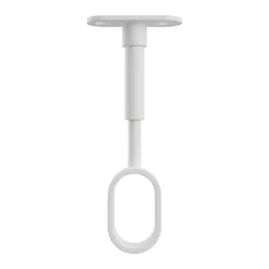 Support intermédiaire réglable par vissage blanc pour tringle de penderie 1,5 m de 3 x 1,5 cm